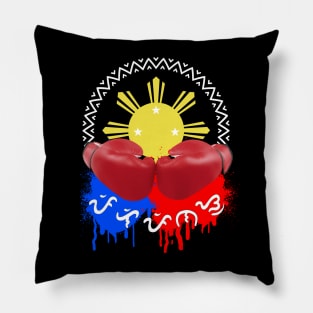 Philippine Sun x Boxing gloves / Baybayin word Pilipinas (Philippines) Pillow