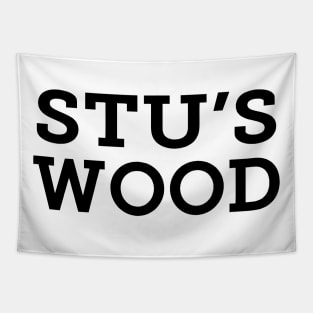 Stu's Wood - Black Logo Tapestry