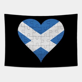 Scottish Jigsaw Puzzle Heart Design - Gift for Scottish With Scotland Roots Tapestry