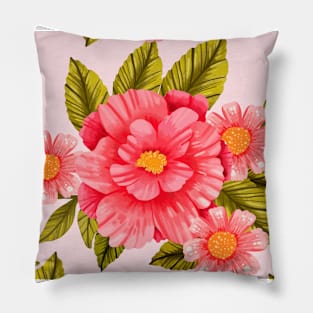 Flowers design face mask Pillow