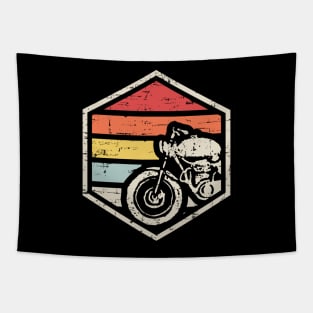 Retro Badge Biker Dark Tapestry