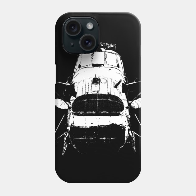 Vintage Wessex helicopter monoblock white Phone Case by soitwouldseem