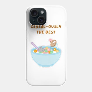 Cerealously the Best Breakfast Cereal Sloth Phone Case