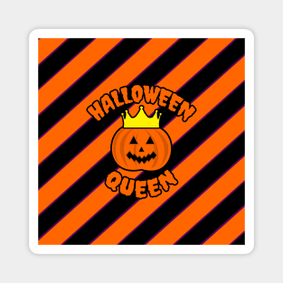 Halloween Queen - Spooky Halloween Pattern Magnet