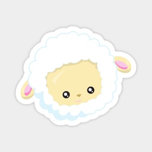 Cute Sheep, Little Sheep, Baby Sheep, White Sheep Magnet