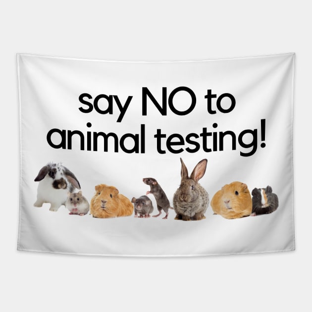 Say NO to animal testing! Tapestry by daisies&bunnies