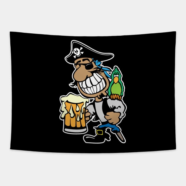 Party Pirate Tapestry by hobrath