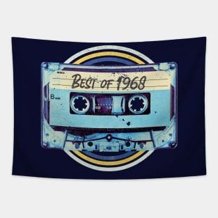 Retro Best of 1968 Mixtape Audio Cassette Tape // Funny Vintage 1968 Birthday Tapestry