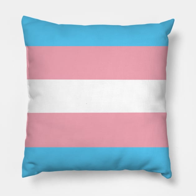 Trans Flag Pillow by NYXFN