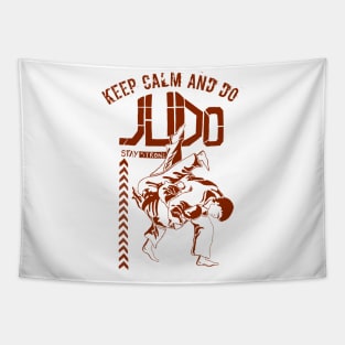 Keep calm and do judo Tapestry