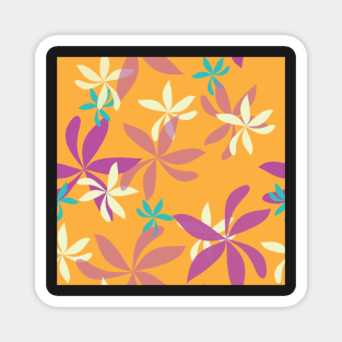 Pinwheel flowers on Orange Magnet