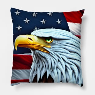 American Patriotic American Bald Eagle Pillow