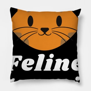 Feline Centric Since Birth - Happy Cat Pillow