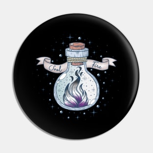 Asexual Fire Occult Bottle LGBT Ace Demisexual Pride Flag Pin