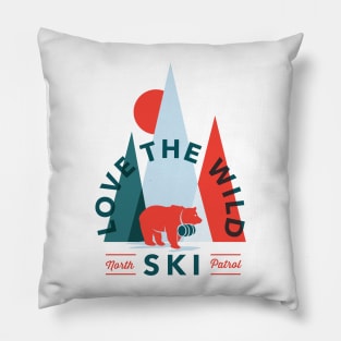 Love The Wild, North Ski Patrol: Colorful Geometric Nature Design Pillow