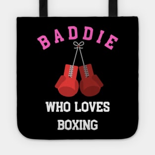 baddie who loves boxing dark Tote