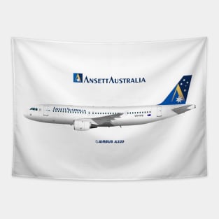 Illustration of Ansett Australia Airbus A320 Tapestry