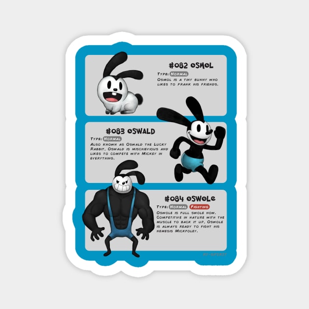 Oswald Evolutions Magnet by disneyevolutions