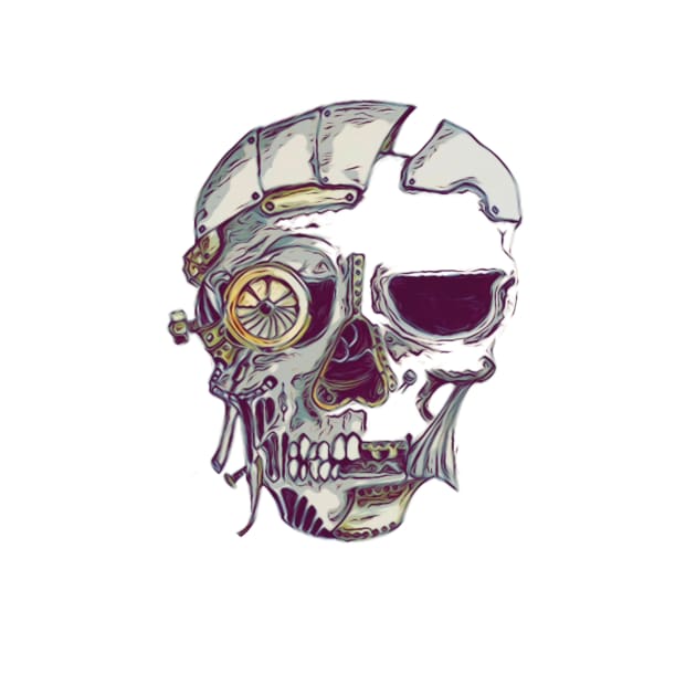 Steam punk skull by Glenbobagins