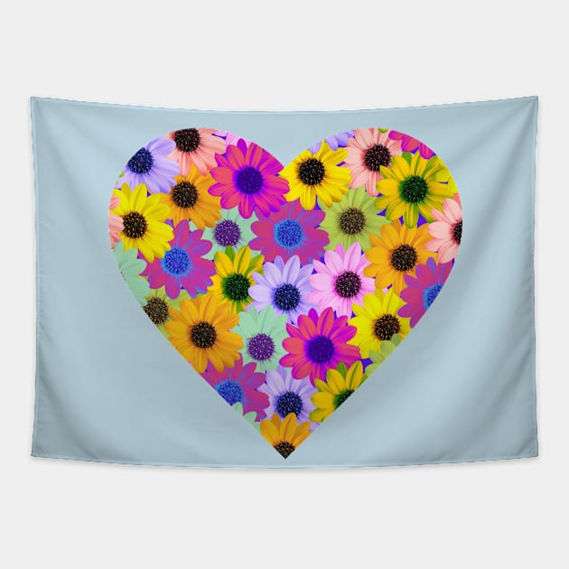 Crazy for Daisies Mosaic Tapestry by Suncatcher Photos - Apparel - Home Decor