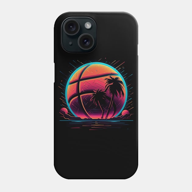 neon basketball Phone Case by Yurii