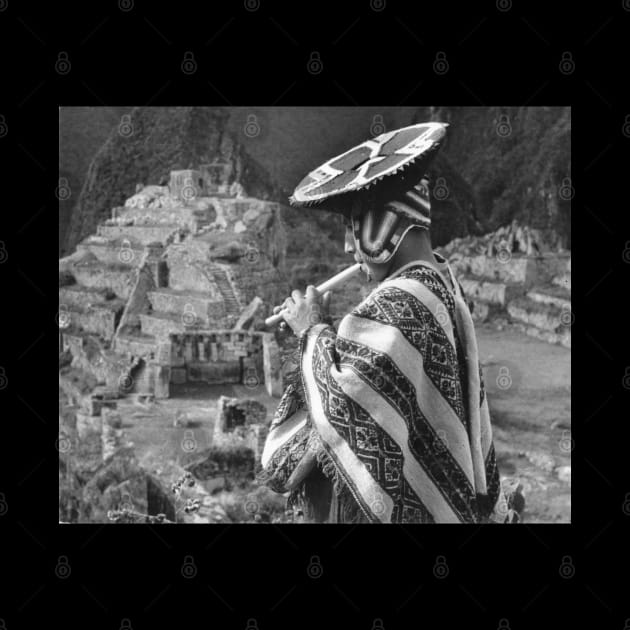 Flute Player at Machu Pichu by In Memory of Jerry Frank