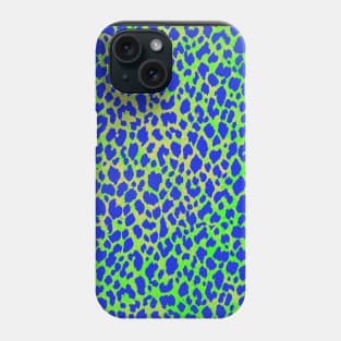 Blue on Green Animal Print Phone Case