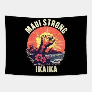 Vintage Ikaika Strong Maui Hawaii Island I Love Hawaii Tapestry