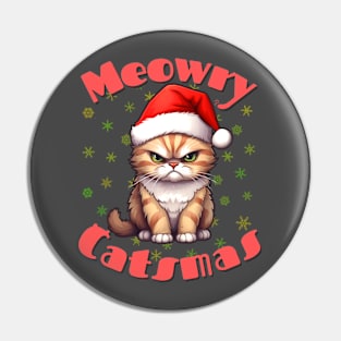 Christmas cat Pin