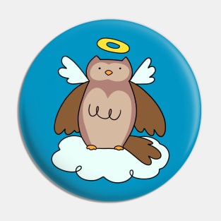 Cloud Angel Owl Pin