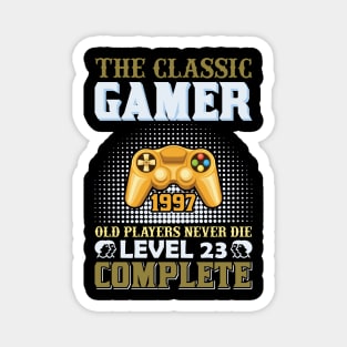 The Classic Gamer - Old Players Never die 1997 Magnet