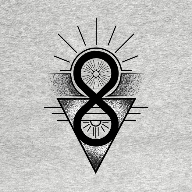Infinity Sun Sunset Triangle Geometric Tattoo Design Infinity