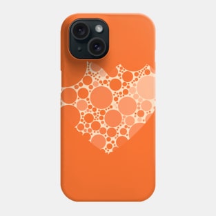 Warm Orange Polka Dots Heart Phone Case