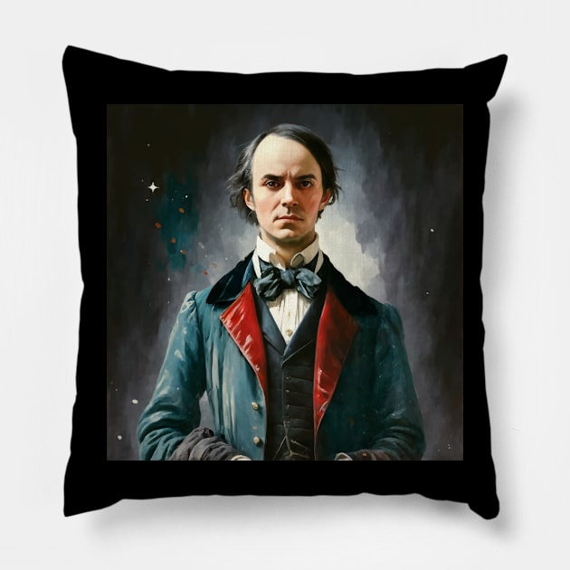 Charles Baudelaire Pillow by VioletAndOberon