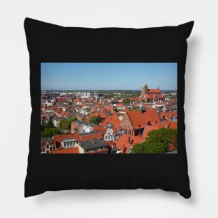 Old town, Wismar, Mecklenburg-Western Pomerania, Germany Pillow