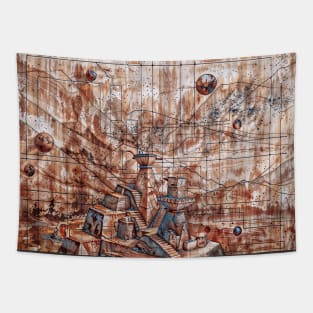 Celestial Art: Abstract Designs Tapestry