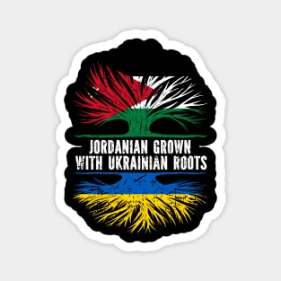 Jordanian Grown with Ukrainian Roots Flag Magnet