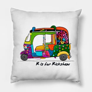 R is for Rickshaw Bollywood Tees, Desi Tees Pillow