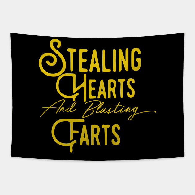 Stealing Hearts & Blasting Farts Tapestry by pako-valor