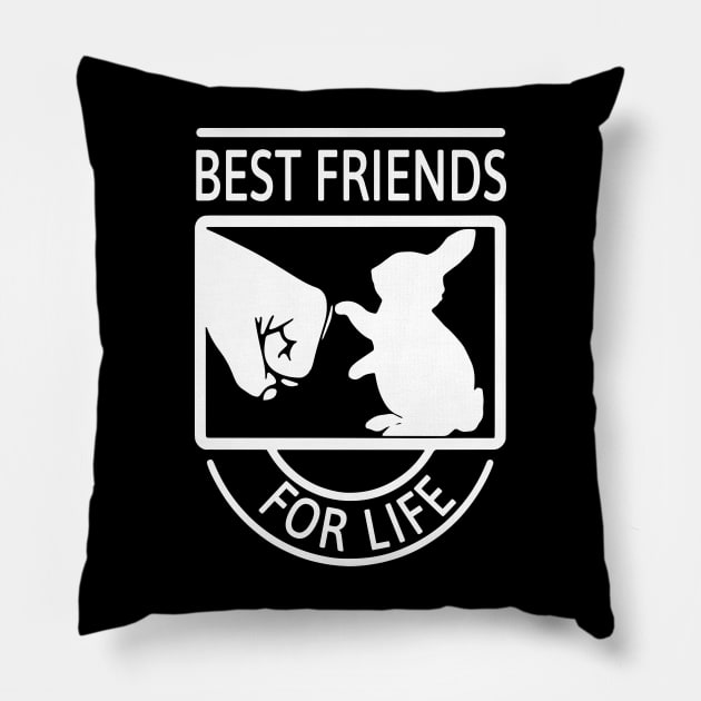 Bunny Best Friends For Life Pillow by xylalevans