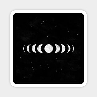 Moon Phase • Black & White Magnet