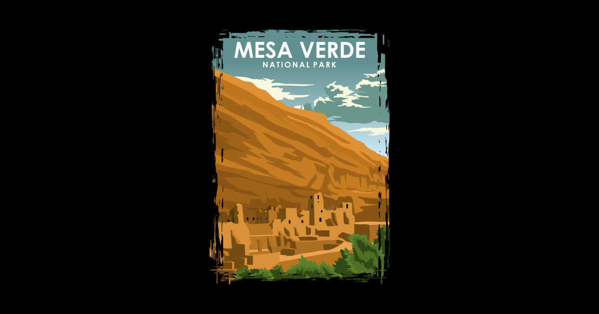 Mesa Verde National Park Vintage Travel Poster Mesa Verde Sticker