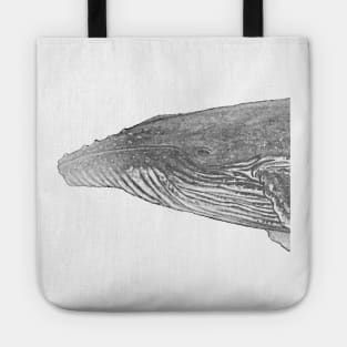 Humpback whale portrait for whale lovers Tote