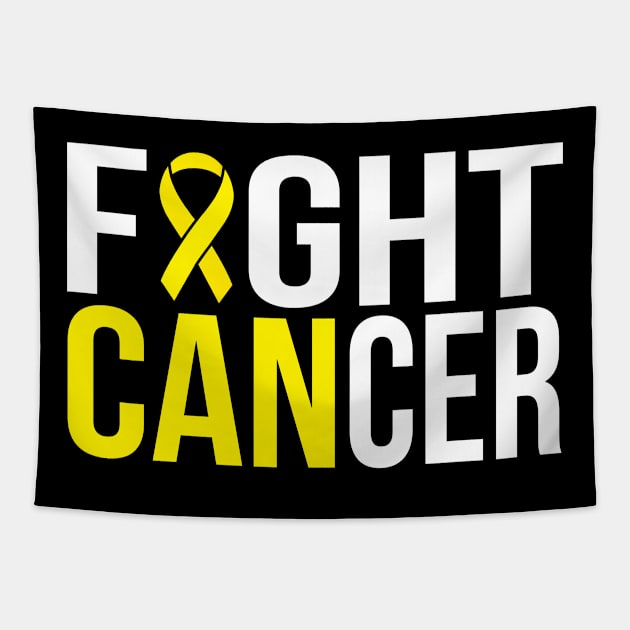 Fight Bladder Cancer Yellow Ribbon Tapestry by Eyes4