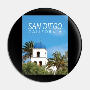 San Diego California Blue Domed Tower Pin