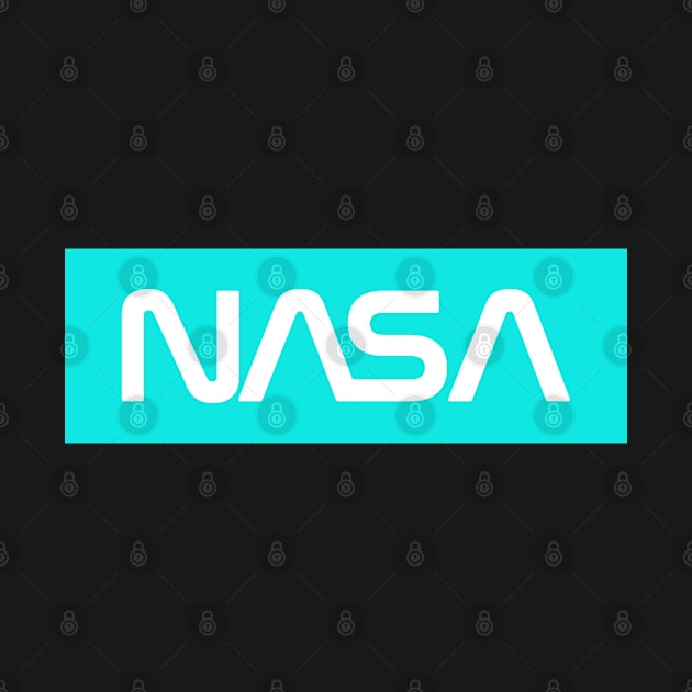 NASA Box Logo - Turquoise 2 by GreazyL