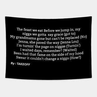 Migos Lyric Takeoff Tapestry