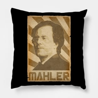 Gustav Mahler Retro Propaganda Pillow