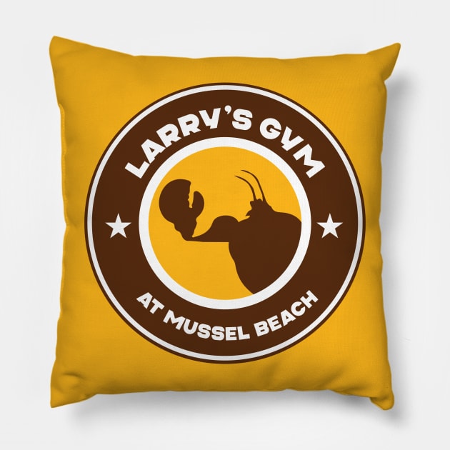 larry’s gym at mussel beach Pillow by Codyaldy