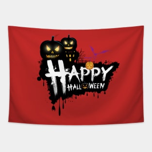 Happy Halloween Jack'o'Lanterns Tapestry